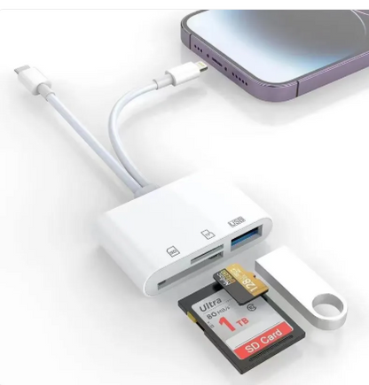 Voltra Type-c Mobile Phone Tablet SDTF Camera Memory Card Reader USB OTG Adapter Cable